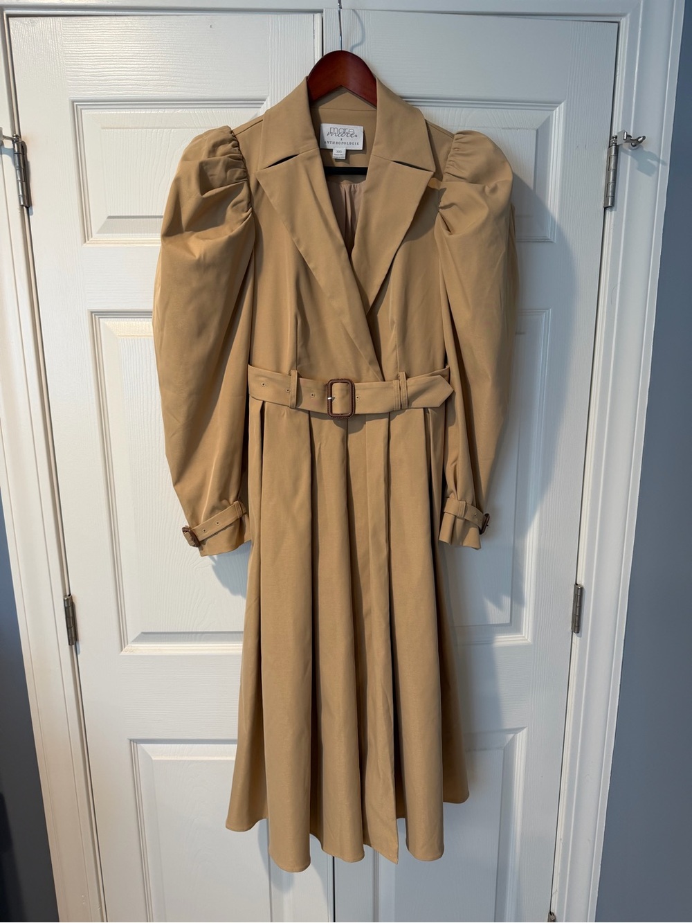 Mare Mare x Anthropologie Puff-Sleeve Trench Coat
